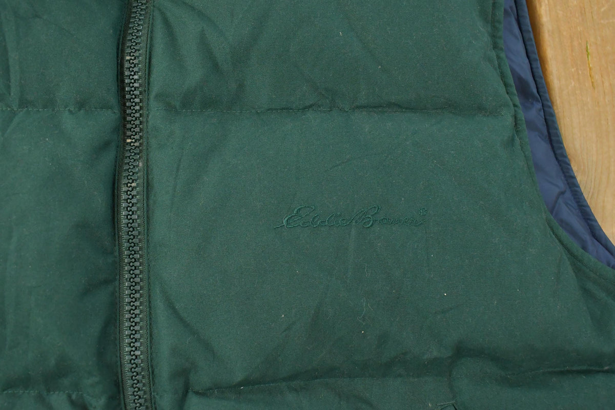 Vintage 1990s Eddie Bauer Goose Down Puffer Vest Jacket Men's M