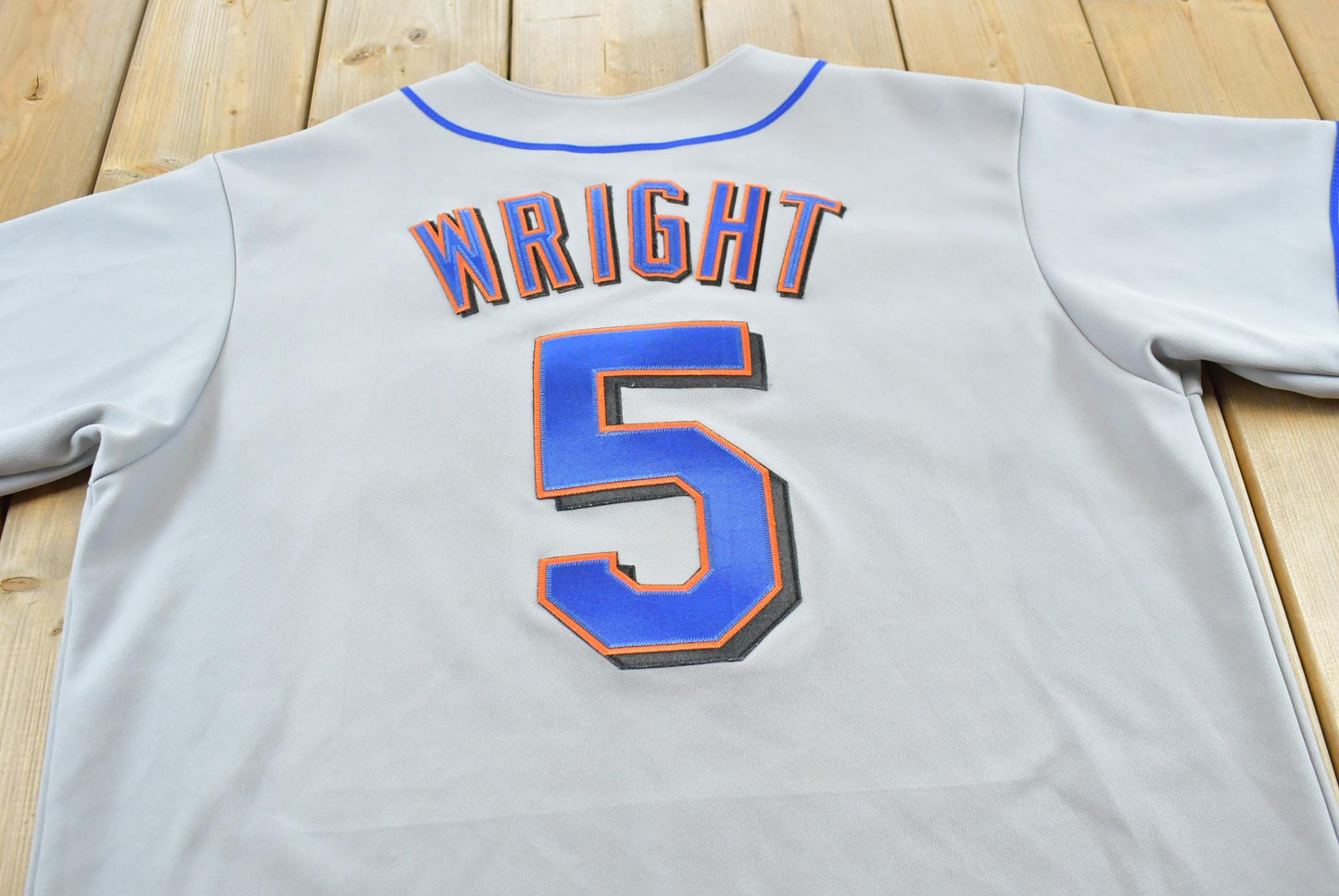 2000s Vintage Majestic New York Mets MLB David Wright #5 Jersey Men's XL
