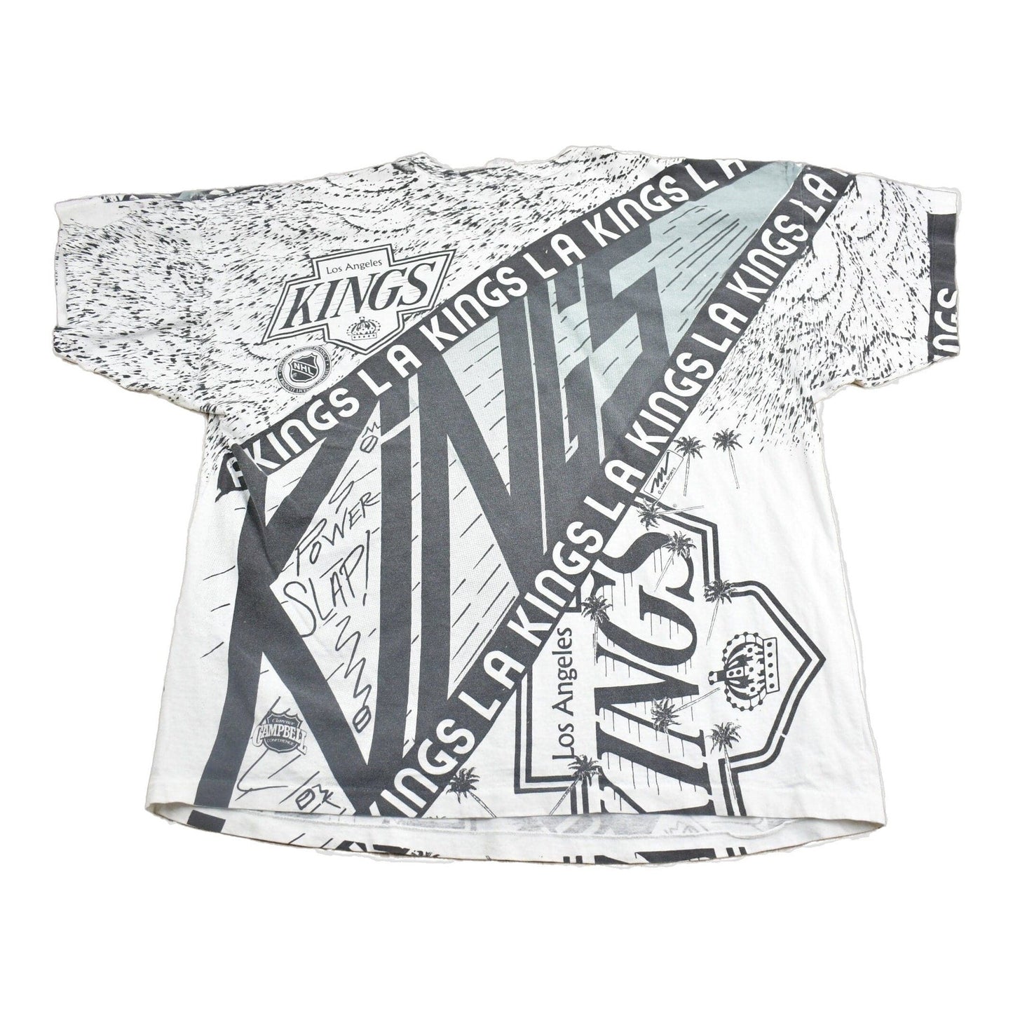 Vintage 1990s Los Angeles Kings NHL All Over Print Graphic T-Shirt Men's 2XL