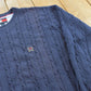 Vintage 1990s Tommy Hilfiger 3D Cotton Cable Knit Crest Logo Crewneck Sweater Men's L