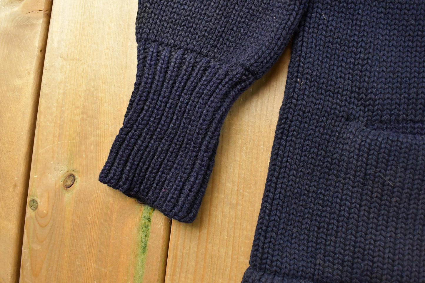 Vintage 1950s Lanza Sweater Collegiate Wool Knit Cardigan Sweater Men's S