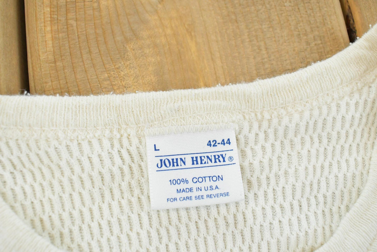 Vintage 1980s John Henry Thermal Long sleeve Undershirt T-Shirt Men's M