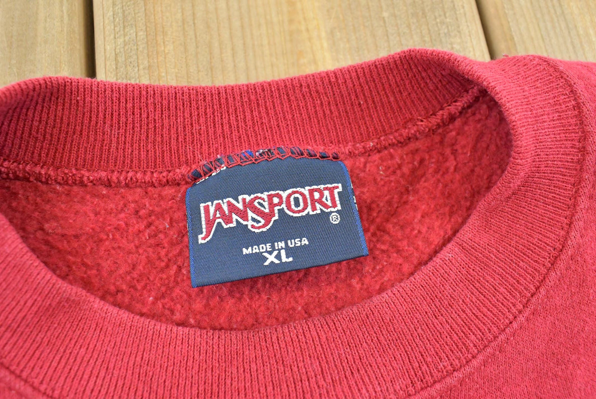 Vintage 1990s Jansport University Of Wisconsin Stout Embroidered Crewneck Sweatshirt Men's XL