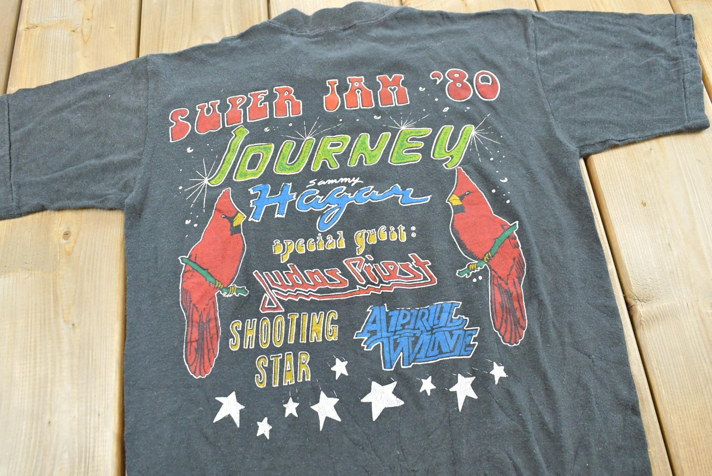 Vintage 1980 Journey Super Jam Concert Band T-shirt Mens S