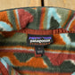 Vintage 2000s Patagonia Synchilla Delta Cinder Red Southwestern Aztec Fleece Snap T Fleece Sweater Men's Large