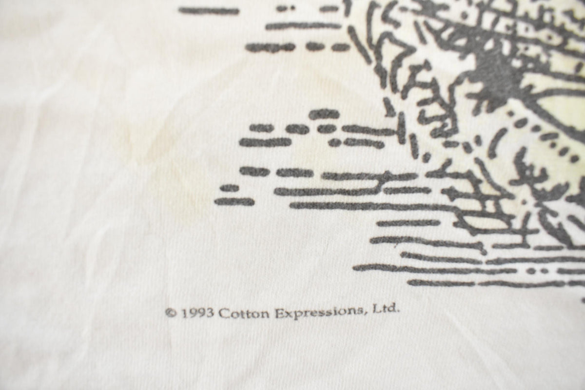 Vintage 1993 Alice In Wonderland Cheshire Cat Illustration Graphic T-Shirt Men's L