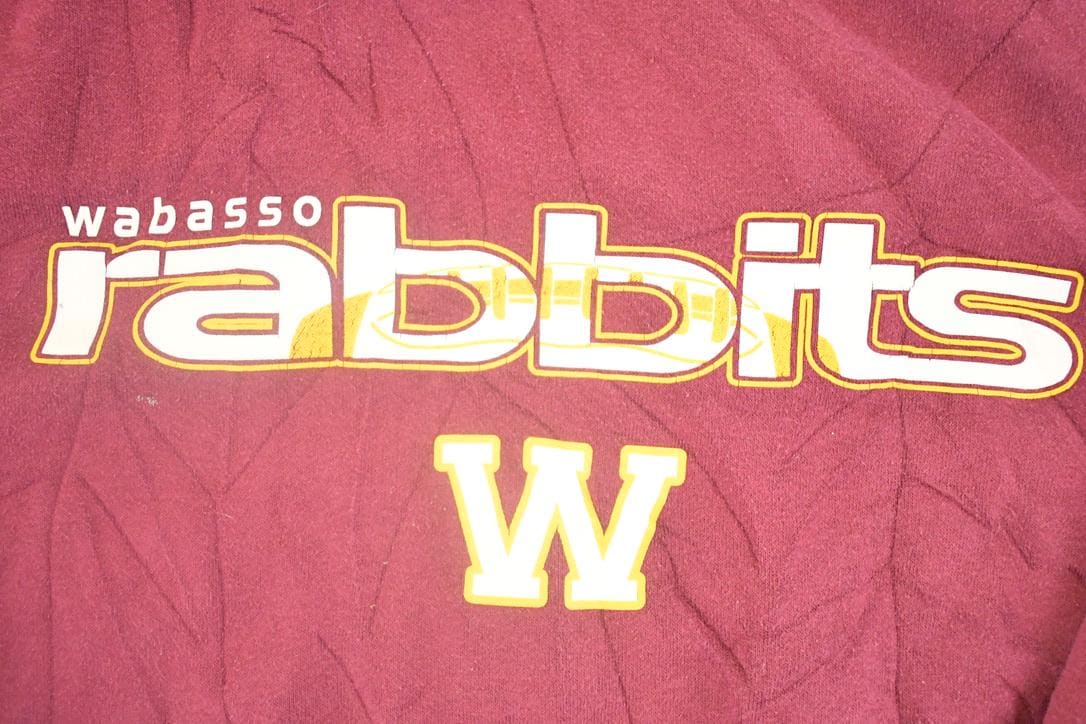 Vintage Y2K Wabasso Rabbits Middle Swoosh Nike Hoodie Sweatshirt Men's XL