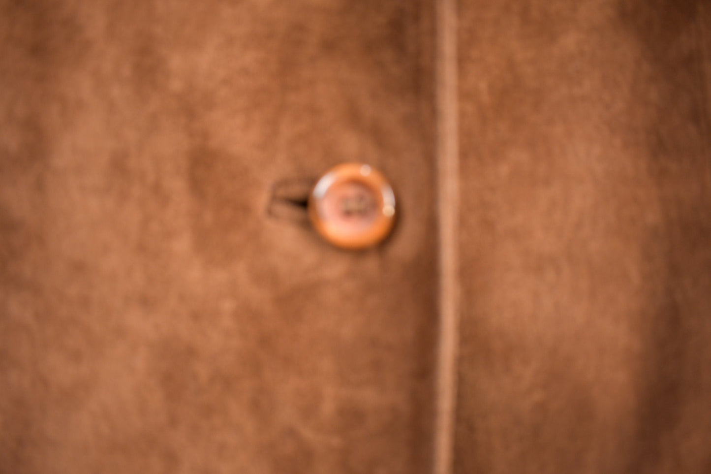 Vintage 1970s Fur Collar Suede Leather Jacket