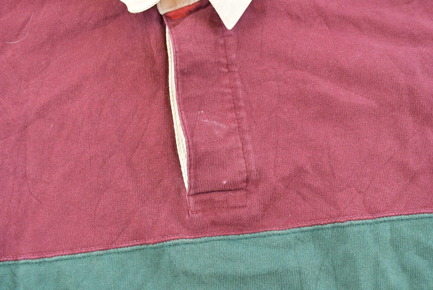 Vintage 1990s Grand Banks Outfitters Rugby Quarter Button Up Long Sleeve Polo Shirt Men's L