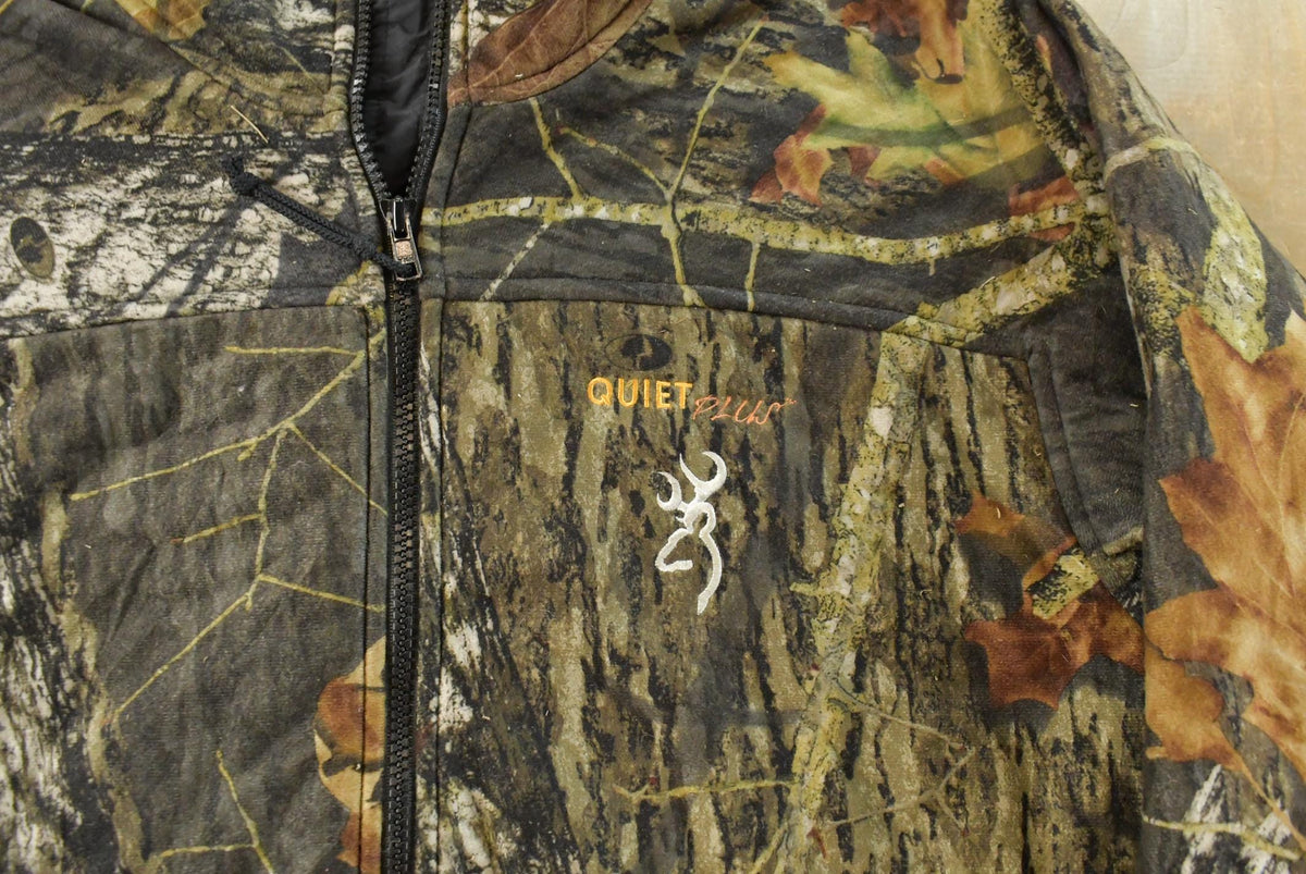Vintage 1990s Browning Tree Camo Hunting Shell Jacket Men's L
