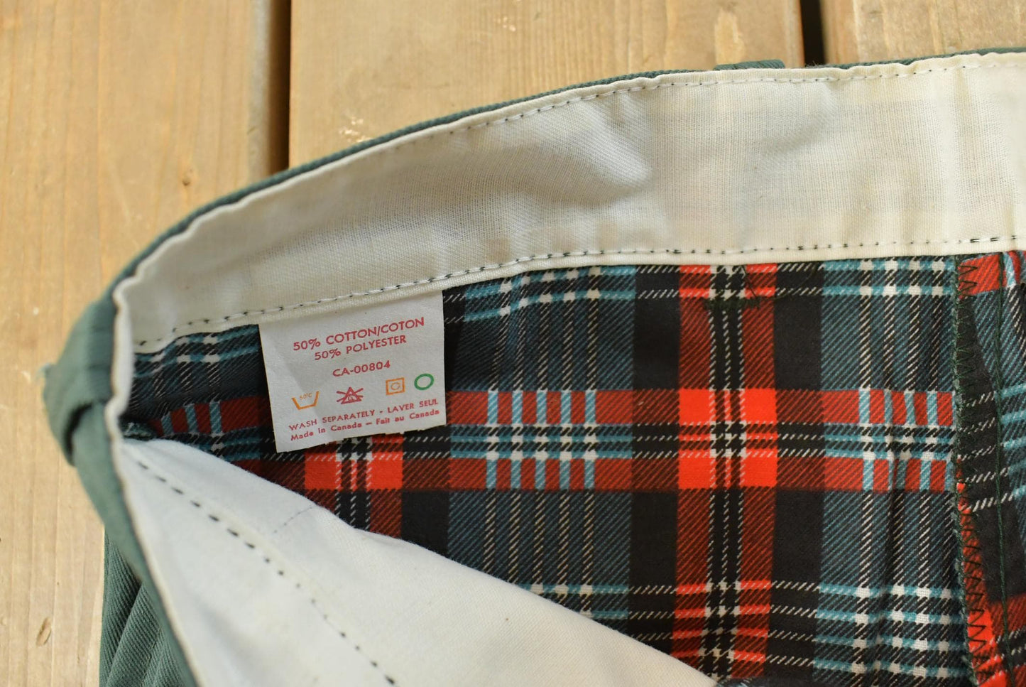 Vintage 1980s Deadstock Sigal Workwear Flannel Lined Pleated Chino Pants Men's 30 x 29