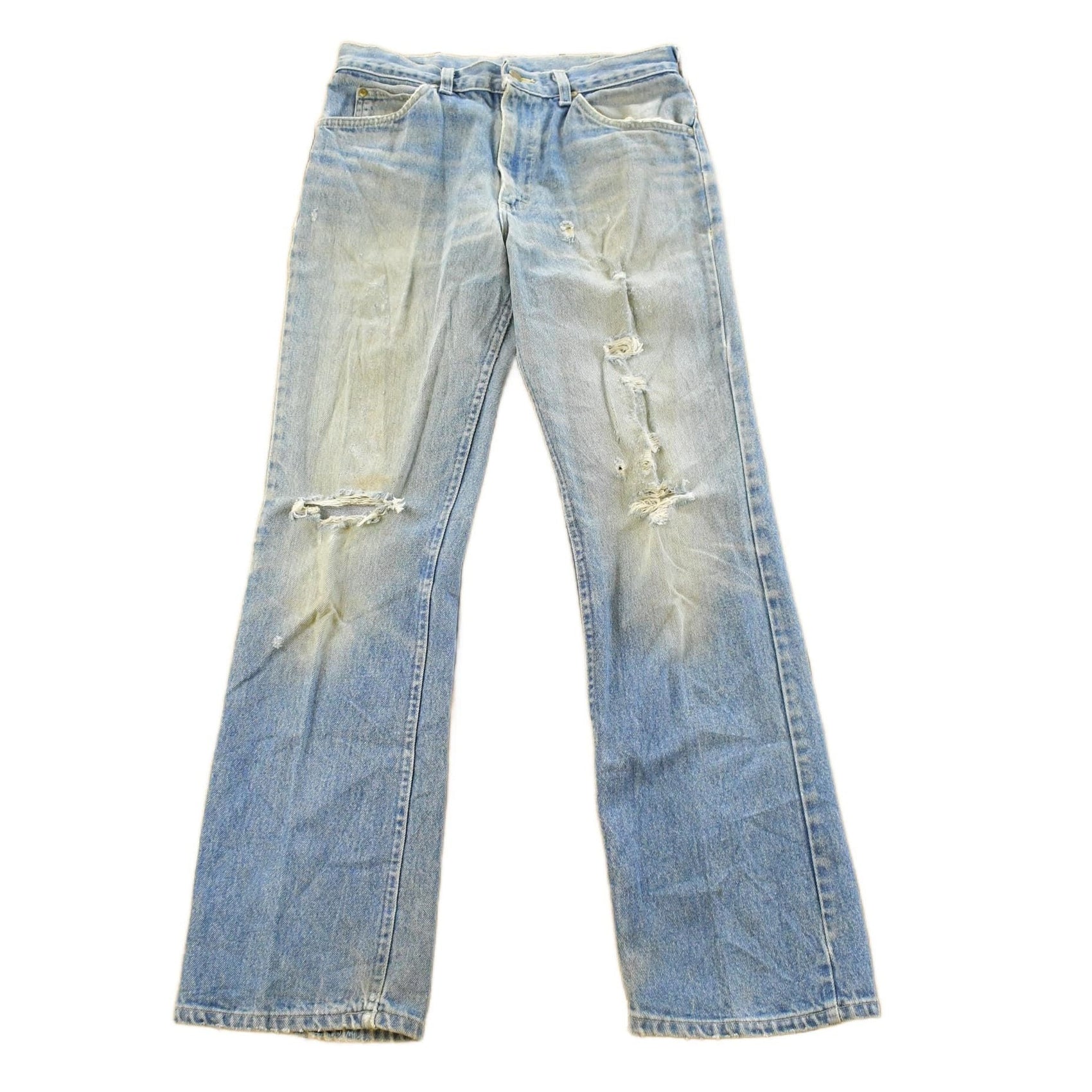 Vintage 1970s Lee Distressed Flare Denim Jeans Men's 30 x 31