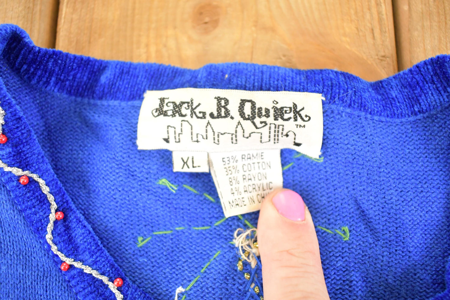 Vintage 90s Christmas Flamingo Knit Sweater, Funky Women's XL Pullover