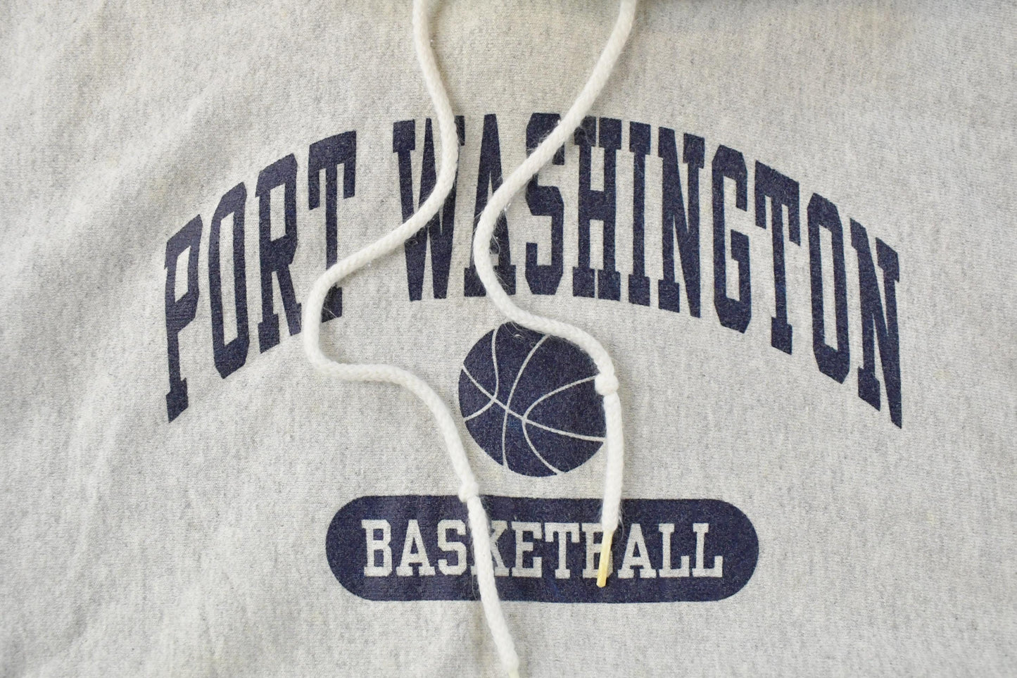 Vintage 2000s Port Washington Basketball Hoodie Sweatshirt Mens XL