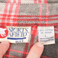 Vintage 1990s Sports Afieid Plaid Flannel Button Up Shirt Men's L