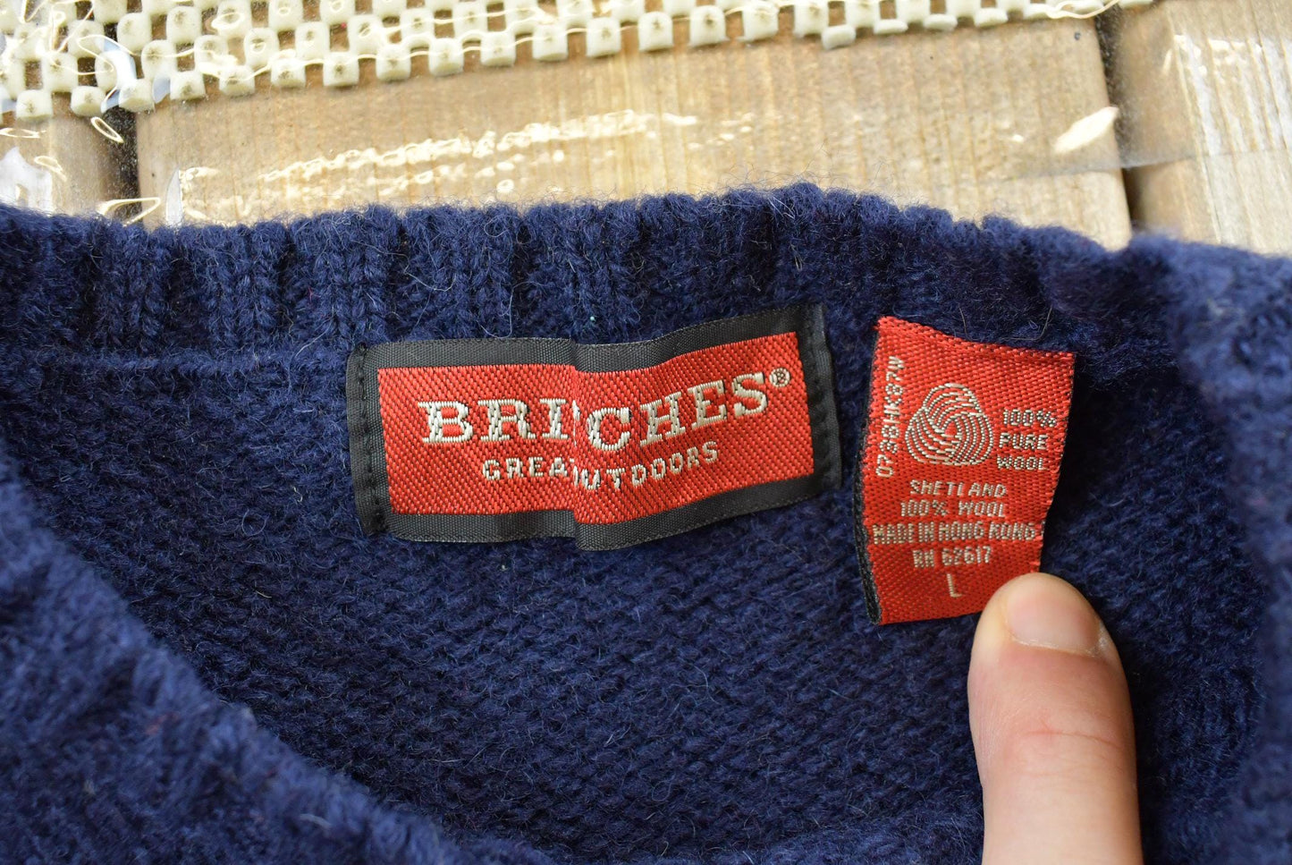 Vintage 1990s Britches American Flag Shetland Wool Knit Crewneck Sweater Mens M