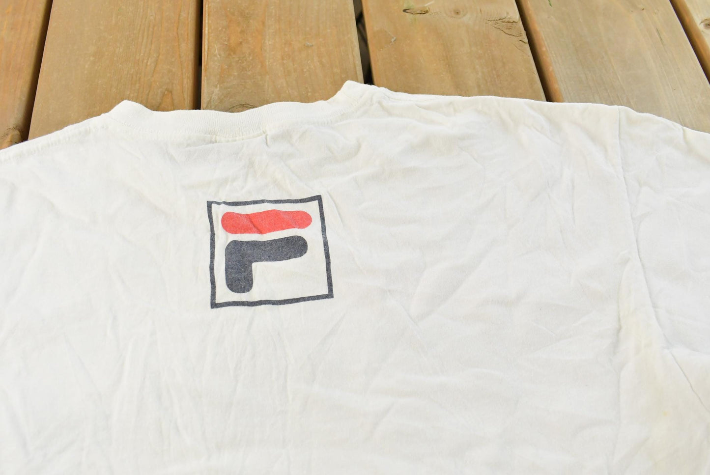 Vintage 1990s Fila Logo Graphic T-Shirt Men's L
