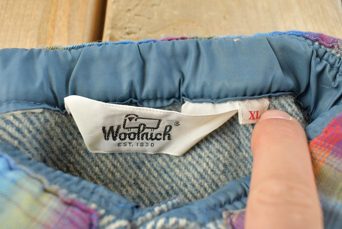 True Vintage 1970s Woolrich Button Up Long Sleeve Wool Shacket Shirt Men's M Short