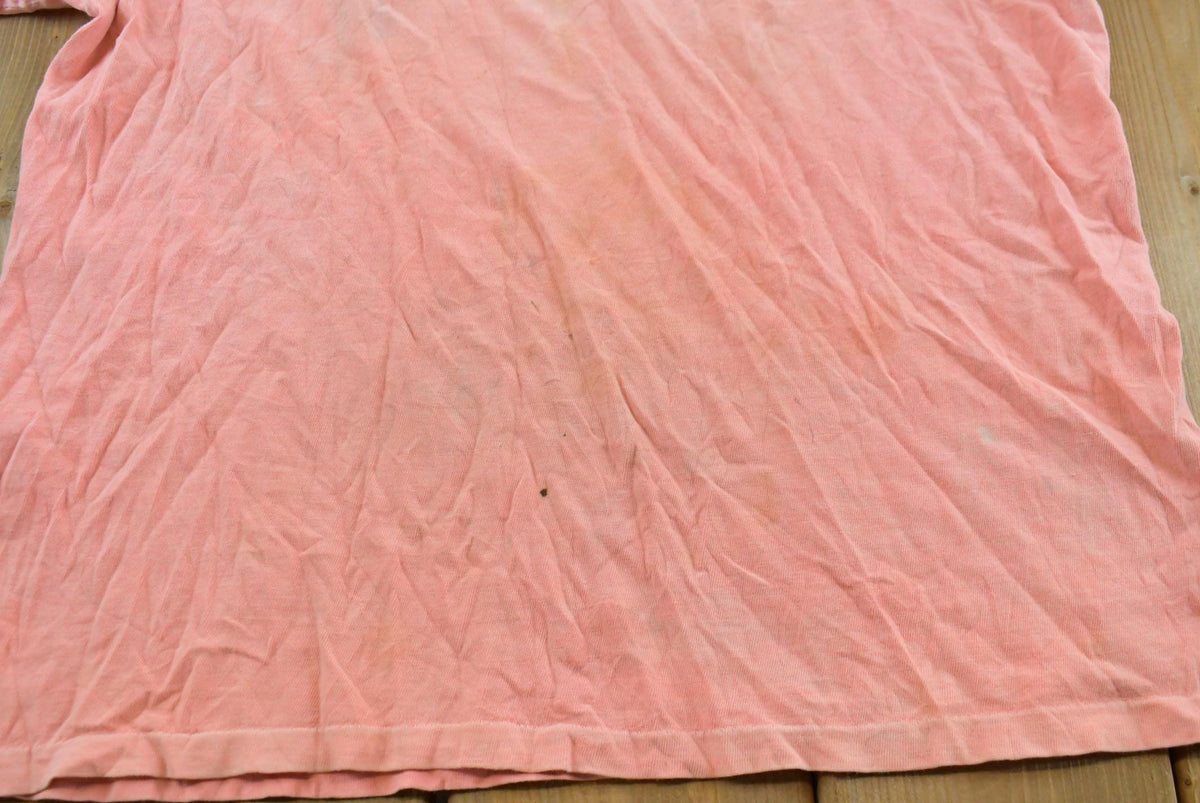 Vintage 1980s Blank Pink T-Shirt Men's M