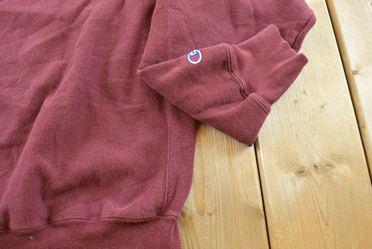 Vintage 2000s Champion Blank Maroon Reverse Weave Crewneck Sweatshirt Men's L