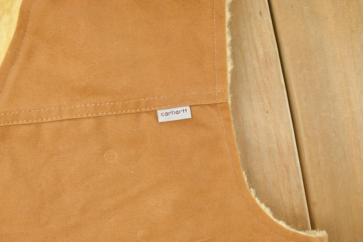 Vintage 1980s Carhartt Sherpa Lined Vest Jacket Mens Large