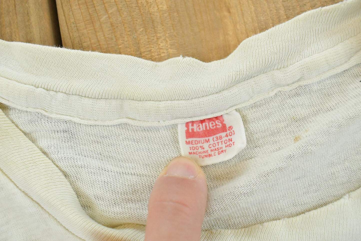 True Vintage 1970s Hanes Blank White T-Shirt Men's S