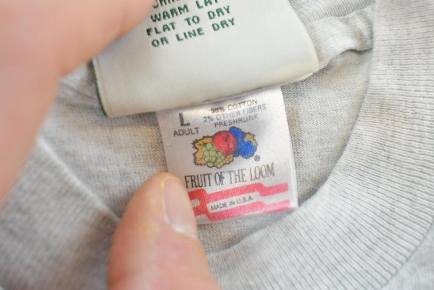 Vintage 1996 Fruit of the Loom Flowers Floral Hummingbird T-Shirt Mens S