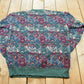 Vintage 1990s Bill Blass Textured 3D Cotton Knit Crewneck Sweater Men's L / 90s Abstract Pattern Knitted Sweatshirt / Made in USA