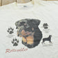 Vintage 1990s Rottweiler Dog Pet T-Shirt Men's 3XL