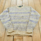 Vintage 1990s Colours Alexander Julian Knit Shetland Wool Argyle Crewneck Sweater Men's S / 90s Knitted Sweatshirt / Made in Hong Kong