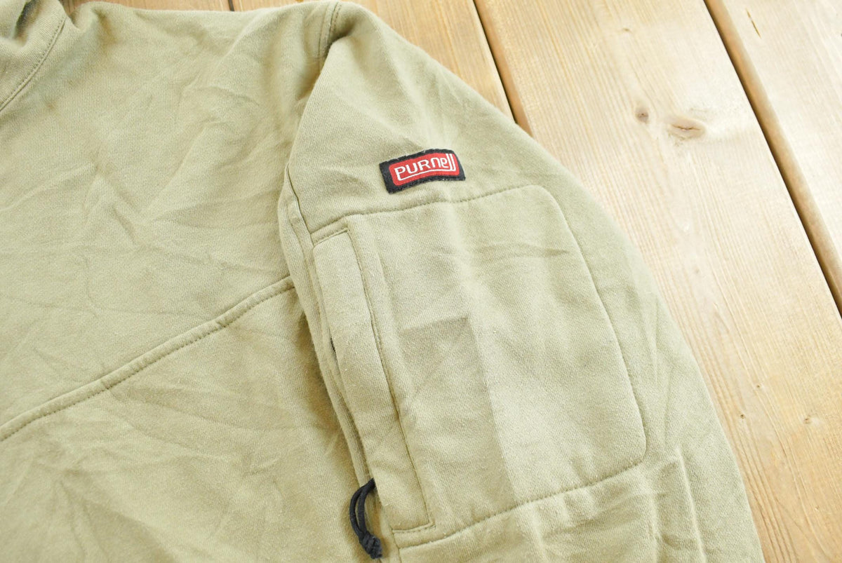 Vintage 2000s Purnell Quarter Zip Hoodie Sweatshirt Men's XL