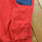 True Vintage 1970s Quarter Zip Denim Accents Collared Sweatshirt Men's XL