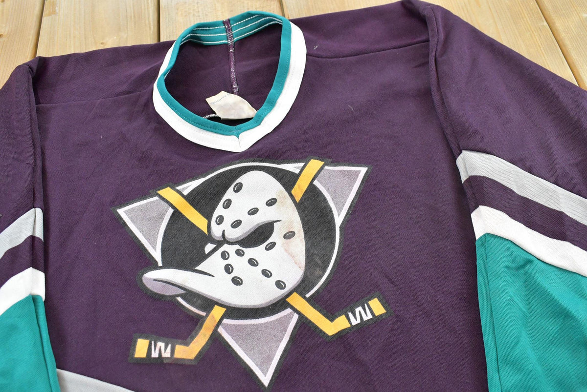 Vintage 1990s CCM Anaheim Mighty Ducks NHL Hockey Jersey Youth L Men's Large