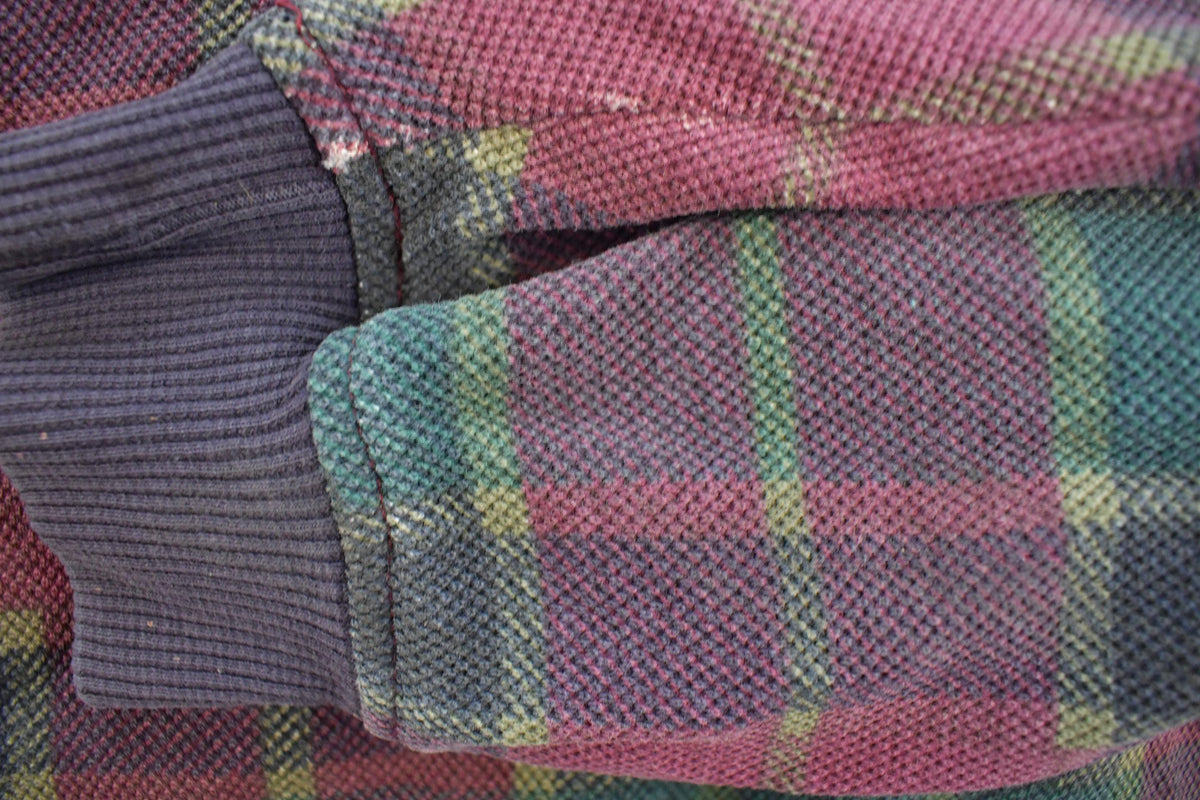 Vintage 1990s Dockers Plaid Rugby Button Up Shirt Men's XL