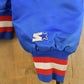 Vintage 1980s New England Patriots NFL Satin Snap Button Bomber Jacket Men's Medium