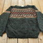 Vintage 1990s Canaan Mountain Mohair Wool Knit Sweater Men's Medium / Vintage 90s Crewneck / Abstract Pattern Sweater / Pullover Sweatshirt
