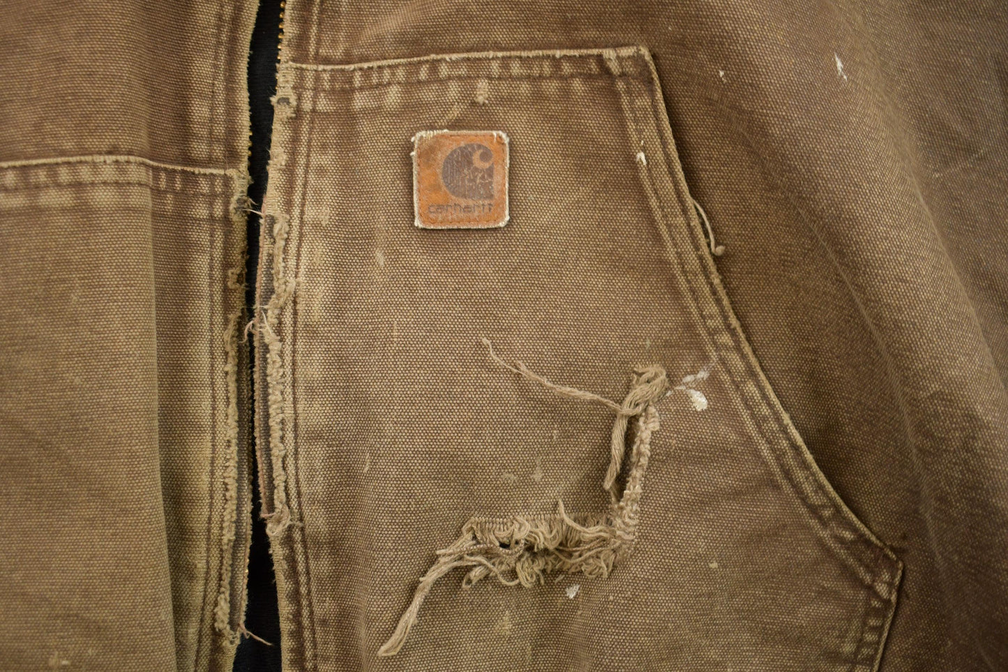 Vintage 1990s Carhartt Brown Active Jac Jacket Size Large Men's 2XL