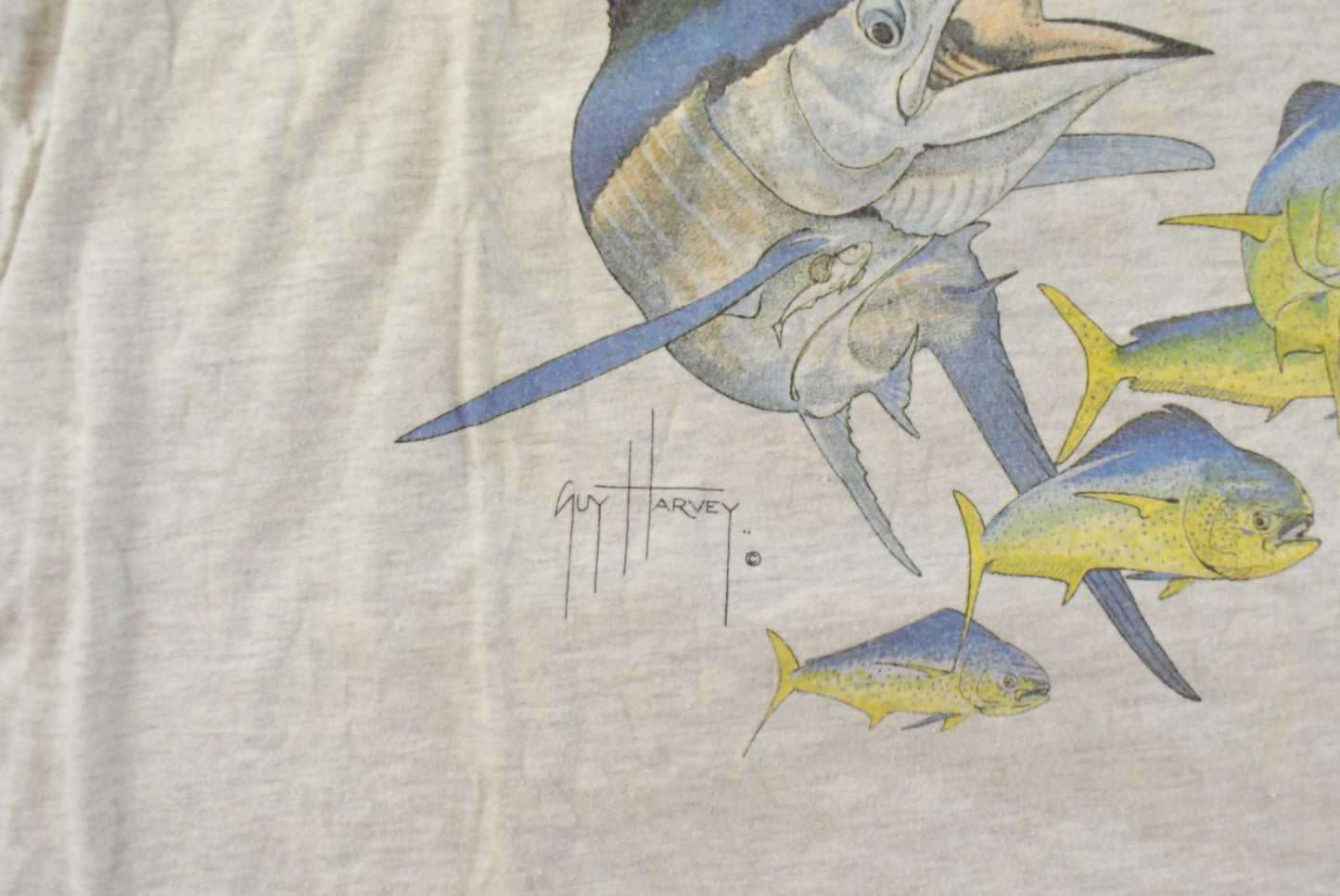 Vintage 1990s Guy Harvey Souvenir Fishing T-Shirt Men's 2XL