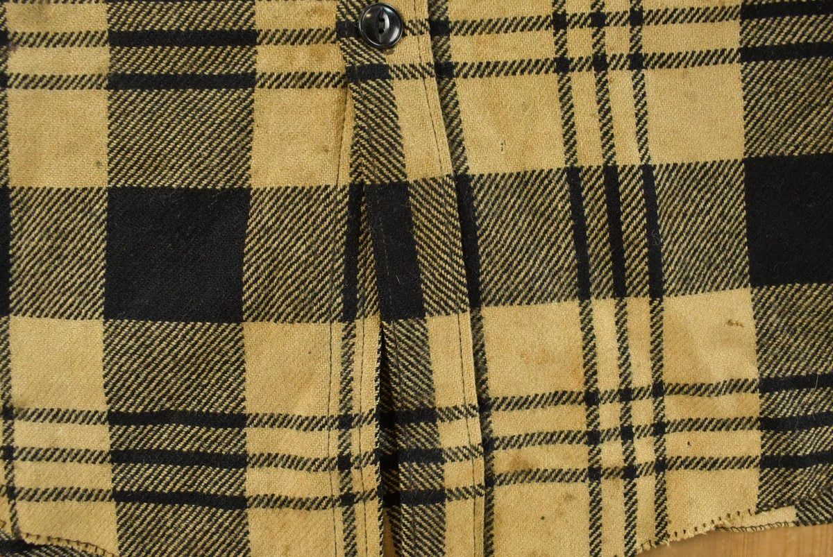Vintage 1970s Chippewa Wool Flannel Shirt Jacket Men's Large