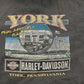Vintage 1990s Distressed Harley Davidson Graphic Full Zip Hoodie Men's 3XL
