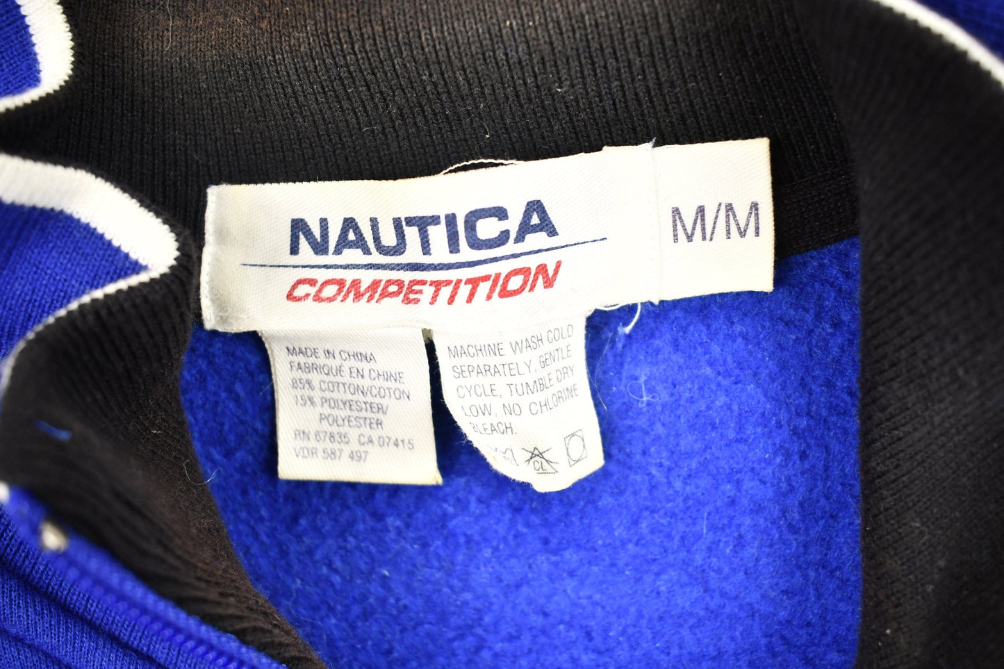 Vintage 1990s Nautica Competition Quarter Zip Sweatshirt Men's Large