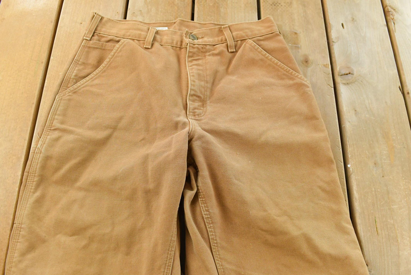 Vintage 2000s Carhartt Flannel Lined Canvas Work Pants Men's 36 x 31