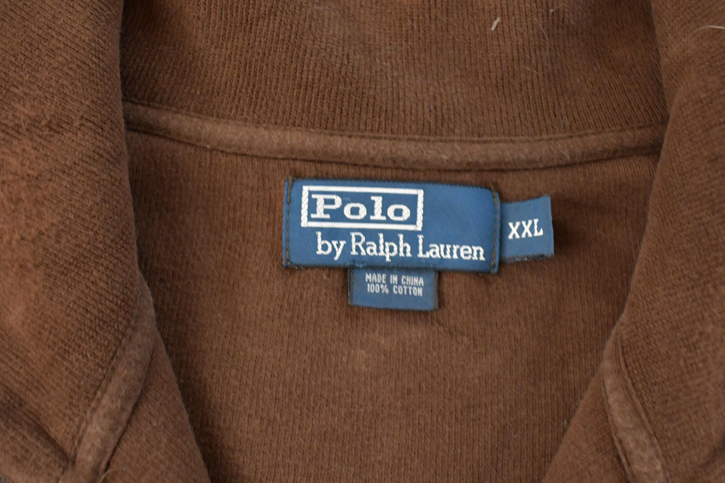 Vintage 1990s Polo Ralph Lauren Quarter Zip Sweatshirt Men's 2XL