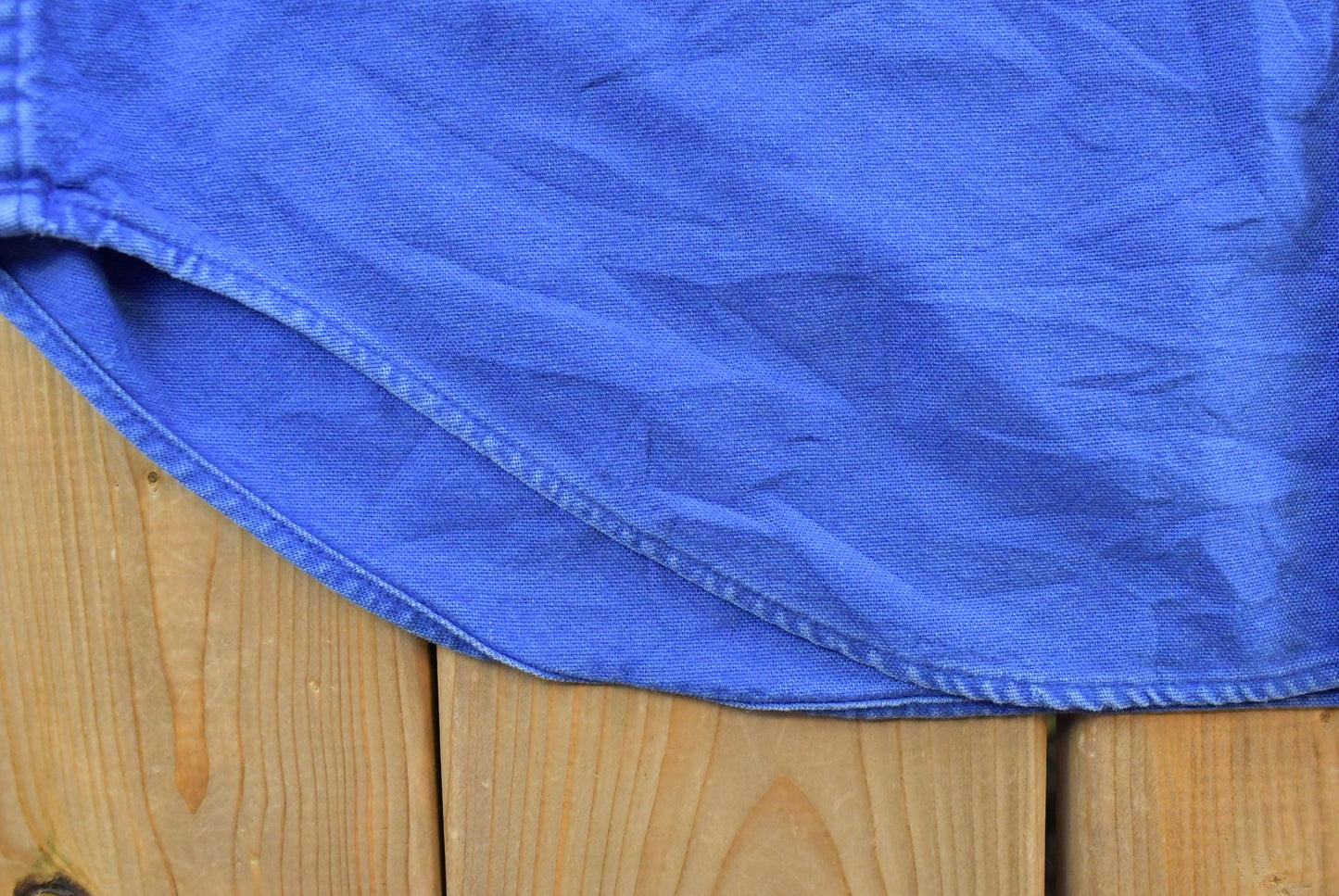 Vintage 1990s Woolrich Chamois Blue Button Up Shirt Men's L