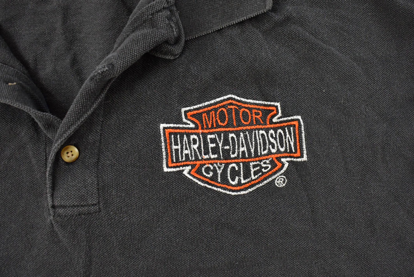 Vintage 1990s Harley Davidson Motorcycles Polo Shirt Men's Large