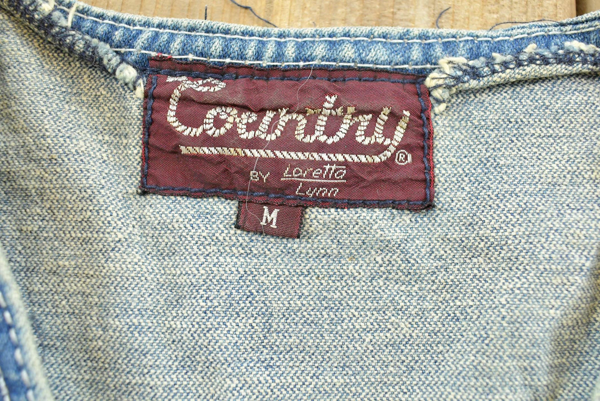 Vintage 1980s Country Denim Western Vest Men's XS