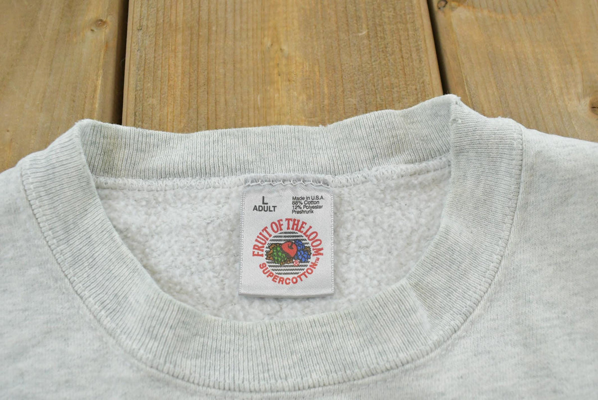 Vintage 1990s Stars Soccer Embroidered Crewneck Sweatshirt Men's M