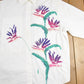 Vintage 1990s Hand Painted Floral Button Up Shirt Men's 2XL