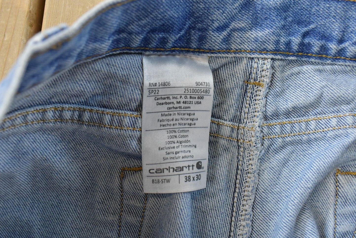 Vintage 2000s Carhartt Relaxed Fit Distressed Workwear Denim Jeans Men's 37 x 29