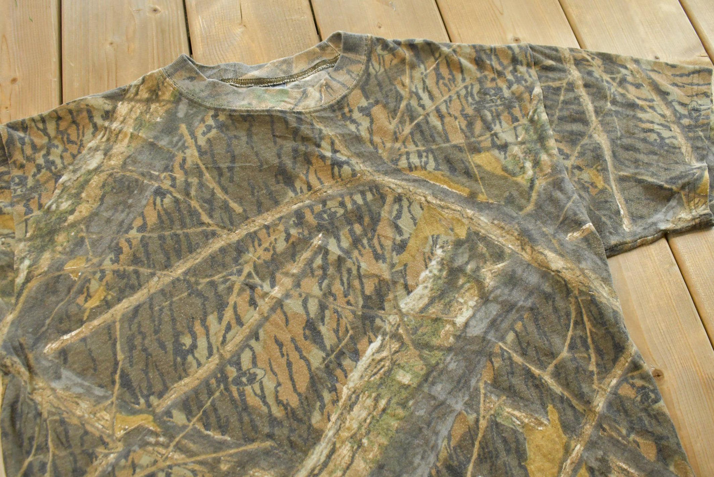 Vintage 2000s Mossy Oak Shadow Branch RealTree Camo T-Shirt Men's Large